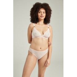 The Sheer Deco High Leg Brief Blush Pink The Sheer Deco High Leg Brief Blush Pink