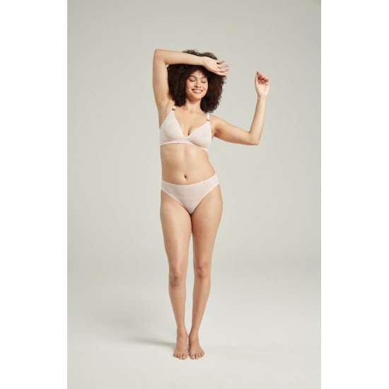 The Sheer Deco High Leg Brief Black