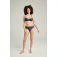 The Sheer Deco High Leg Brief Navy The Sheer Deco High Leg Brief Navy