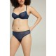 The Sheer Deco High Leg Brief Black