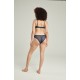 The Sheer Deco High Leg Brief Navy The Sheer Deco High Leg Brief Navy