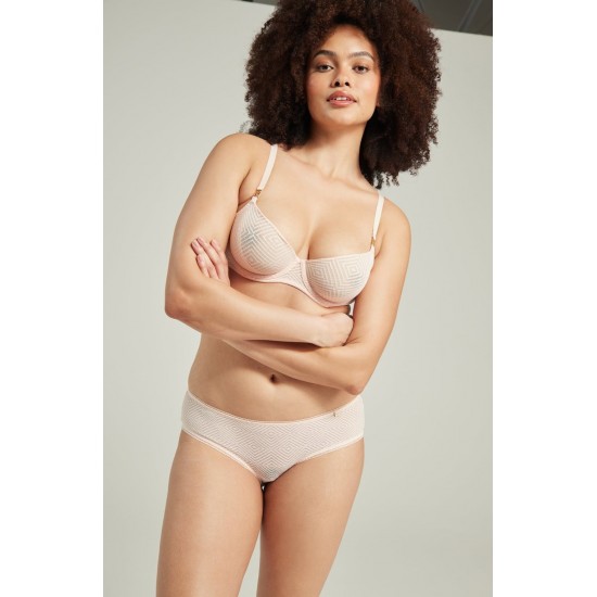 The Sheer Deco Lift Balcony Bra Blush Pink Up to GG Cup The Sheer Deco Lift Balcony Bra Blush Pink Up to GG Cup