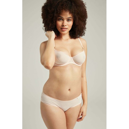 The Sheer Deco Lift Balcony Bra Blush Pink Up to GG Cup The Sheer Deco Lift Balcony Bra Blush Pink Up to GG Cup