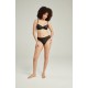 The Sheer Deco High Leg Brief Black