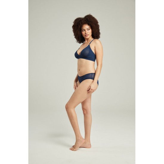 The Sheer Deco Hipster Brief Navy The Sheer Deco Hipster Brief Navy