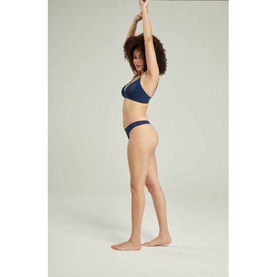 The Sheer Deco Barely There Thong Black The Sheer Deco Barely There Thong Black