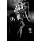 Ballerina 568 Black/Maroon Hold Ups