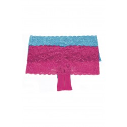 Shirley of Hollywood 59 Stretch Lace Boy Short Turquoise Shirley of Hollywood 59 Stretch Lace Boy Short Turquoise