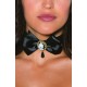 Shirley of Hollywood 970 Choker Ribbon Bow Cameo Black