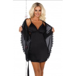Beauty Night BN6487 Shannon Dressing Gown Black Beauty Night BN6487 Shannon Dressing Gown Black