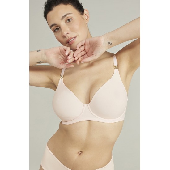 The Stretch Boss Full Cover Bra Blush Pink Up to G Cup