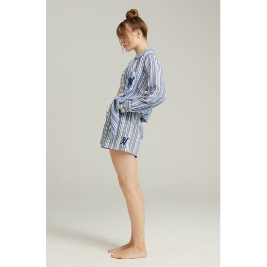 The Classic Boxer French Navy Stripe The Classic Boxer French Navy Stripe