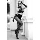 Black Secret BS140 Crotchless Tights With Lurex