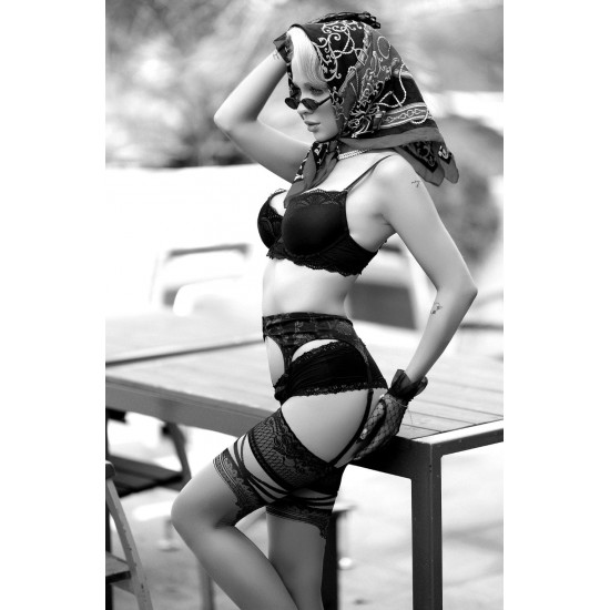 Black Secret BS145 Stockings Black/Skin Black Secret BS145 Stockings Black/Skin