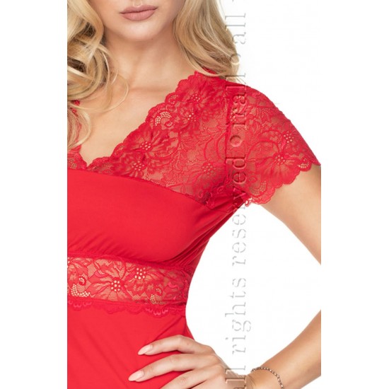 Irall Cameron Nightdress Red 2XL-5XL