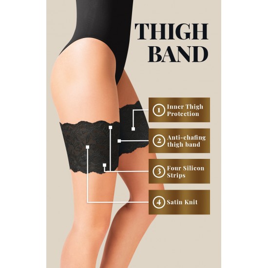 Gabriella Lace Thigh Band 509 Black Gabriella Lace Thigh Band 509 Black