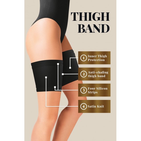 Gabriella Satin Thigh Band 510 Black Gabriella Satin Thigh Band 510 Black