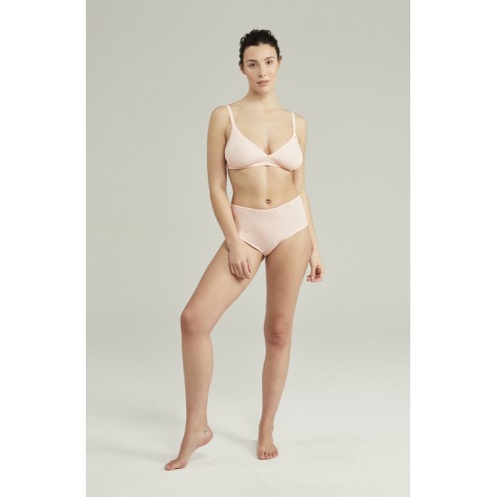 The Second Skin Stretch High Waist Brief Blush Pink The Second Skin Stretch High Waist Brief Blush Pink