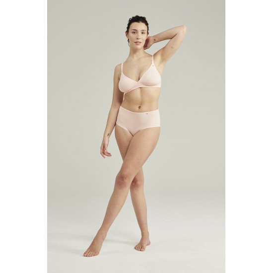 The Second Skin Stretch High Waist Brief Blush Pink The Second Skin Stretch High Waist Brief Blush Pink