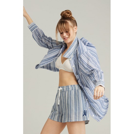 The Classic Boxer French Navy Stripe The Classic Boxer French Navy Stripe