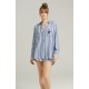 The Midi Shirt French Navy Stripe
