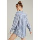 The Midi Shirt French Navy Stripe