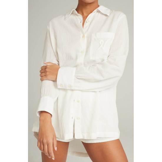 The Midi Shirt Organic Cotton White The Midi Shirt Organic Cotton White