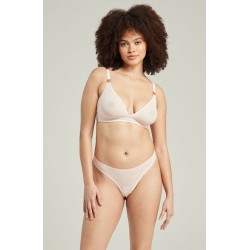 The Sheer Deco Barely There Thong Blush Pink The Sheer Deco Barely There Thong Blush Pink