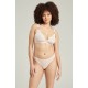 The Sheer Deco Barely There Thong Navy