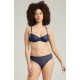 The Sheer Deco High Leg Brief Navy The Sheer Deco High Leg Brief Navy