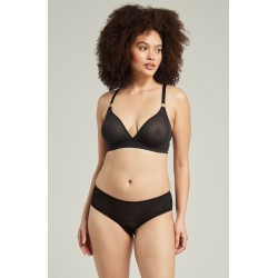 The Sheer Deco Hipster Brief Black The Sheer Deco Hipster Brief Black