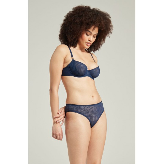 The Sheer Deco Lift Balcony Bra Navy Up to GG Cup The Sheer Deco Lift Balcony Bra Navy Up to GG Cup