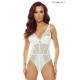 Provocative PR1594 Lace Seduction Bodysuit Sapphire