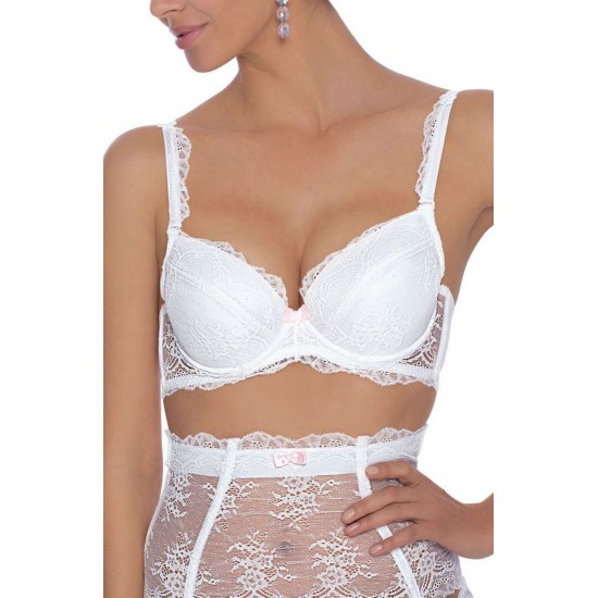 Roza Ambre Push Up Bra White