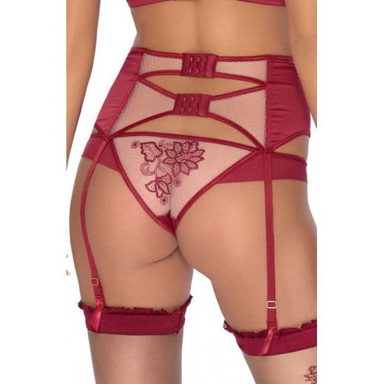 Roza Mehendi Suspender Belt Claret Roza Mehendi Suspender Belt Claret