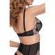 Roza Nefer Push Up Bra Black-Salmon Roza Nefer Push Up Bra Black-Salmon