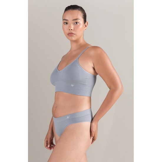 The TENCEL™ High Leg Brief Storm Grey