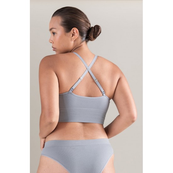 The TENCEL™ High Leg Brief Storm Grey