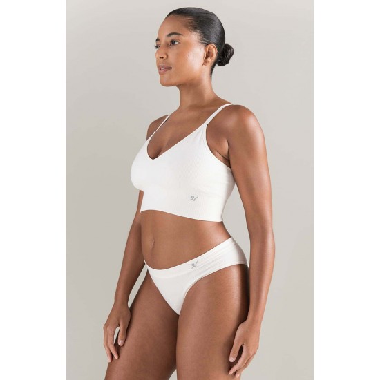 The TENCEL™ Seamless Bralette White Sand