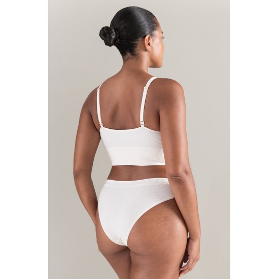 The TENCEL™ Seamless Bralette White Sand