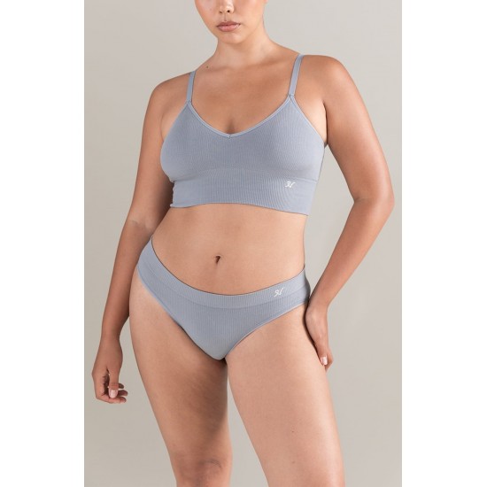 The TENCEL™ High Leg Brief Storm Grey