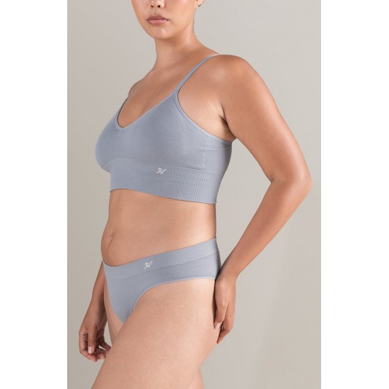The TENCEL™ High Leg Brief Storm Grey