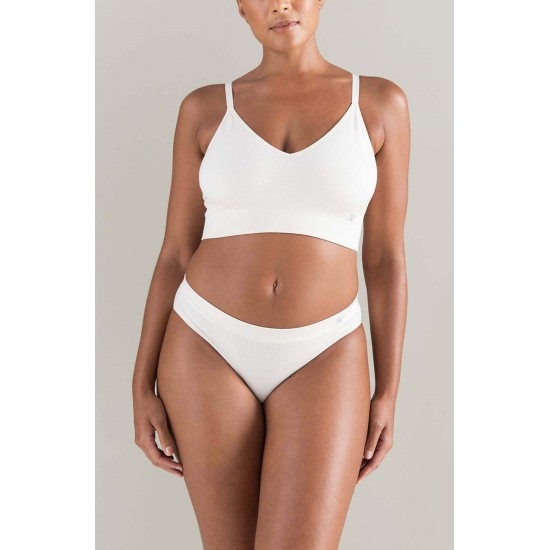 The TENCEL™ High Leg Brief White Sand The TENCEL™ High Leg Brief White Sand
