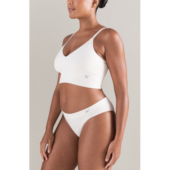 The TENCEL™ High Leg Brief White Sand The TENCEL™ High Leg Brief White Sand