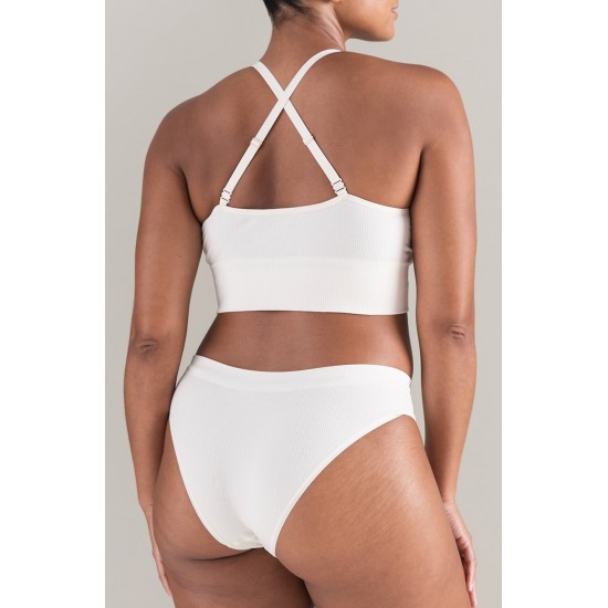 The TENCEL™ High Leg Brief White Sand The TENCEL™ High Leg Brief White Sand