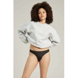 The Sheer Deco Barely There Thong Black The Sheer Deco Barely There Thong Black
