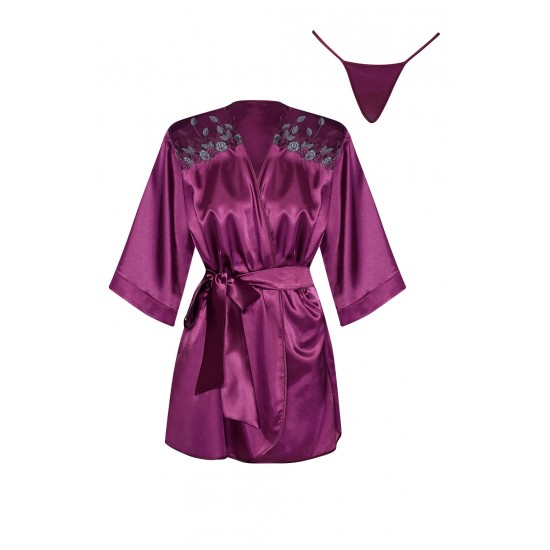 Beauty Night BN6673 Peignoir Burgundy Beauty Night BN6673 Peignoir Burgundy