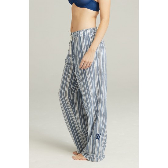 The Classic Trouser French Navy Stripe