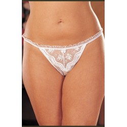 Shirley of Hollywood X10 Crotchless Thong Panty White Shirley of Hollywood X10 Crotchless Thong Panty White