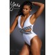 YesX YX962 One Piece Swimsuit White YesX YX962 One Piece Swimsuit White
